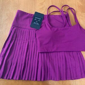 Fabletics pleated skirt and sport bra - Small